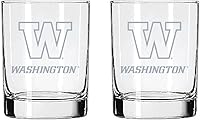 Vista 29 de Vaso de 2 lados, acabado satinado, roca (o whisky) - Juego de 2 (Arkansas Razorbacks)