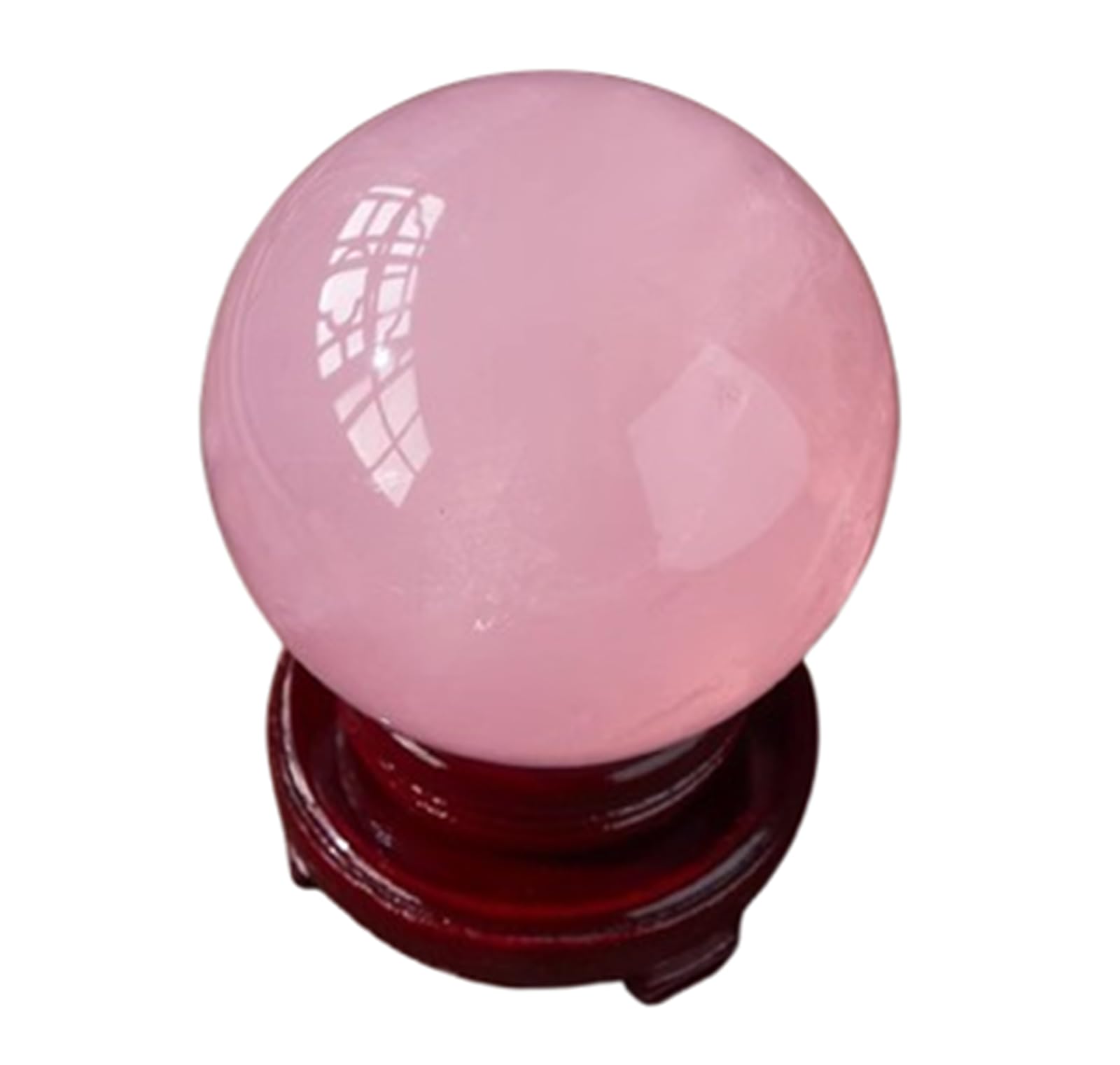 CYVXCPPGI Crystal Sphere Ball Rose Quartz Crystal Sphere for Feng Shui Divination Fortune Telling Tabletop Home and Office Decoration,13cm/5.1in