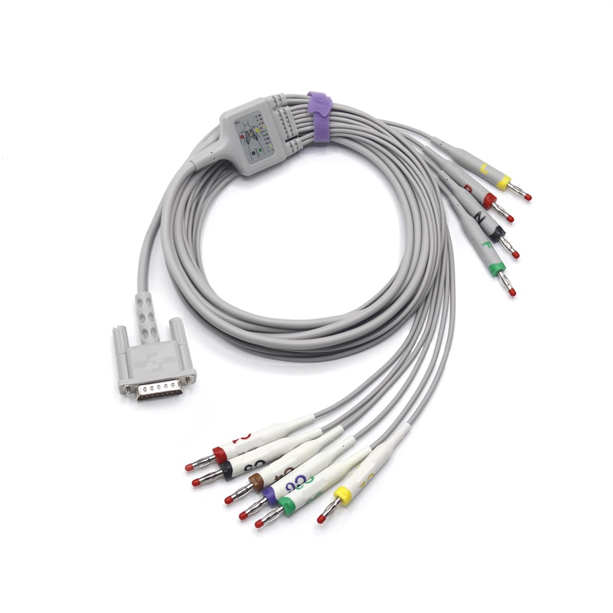 Câble Compatible ECG/EKG pour Ge Marquette 2029890-001 10 Fils Fils IEC Banane 4.0mm Connecteur Standard Européen FDA/CE approuvé SK1206B