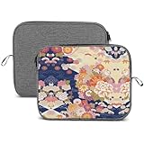 MHYRAC Custodia per laptop da 13", custodia per laptop tradizionale giapponese a kimono con fiocco di neve