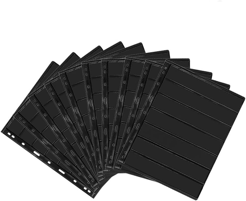 10PCS Stamps Grid Stamp Page Collection Stamps Holders of Stamp Album PVC Loose-Leaf Inners of not Including Cover
