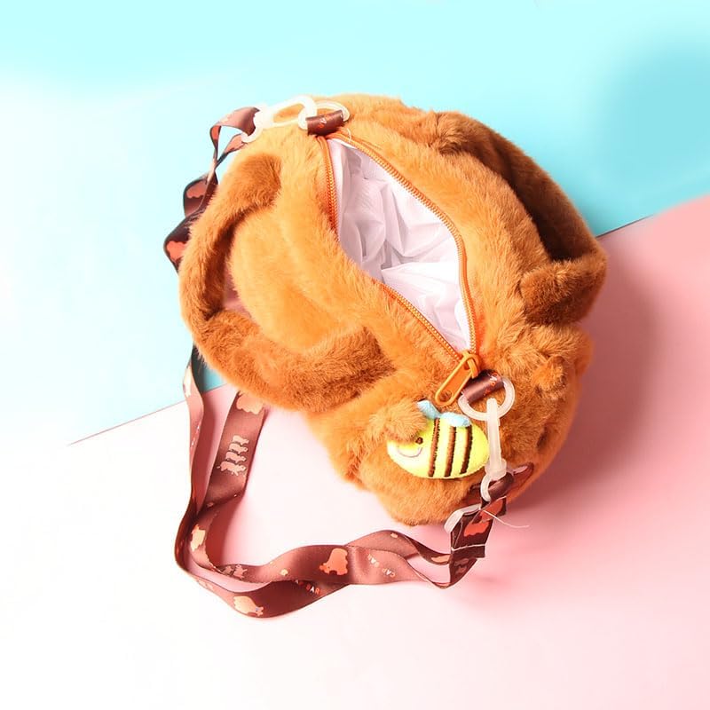 Acxico 1-Piece Kabala Handbag, Plush Panda & Otter Design Single Shoulder Bag, Creative Crossbody Bag for Daily Use, Casual Outings, Shopping & Leisure Activities - Image 5