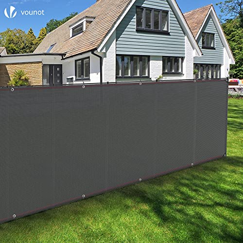 Image of VOUNOT Privacy Netting 1x10m Garden Screening 230 g /m HDPE Shading Net, 95% Shading Rate UV-resistant, Tear-Resistant Windbreak Fencing with Holes and Cable Ties, Grey
