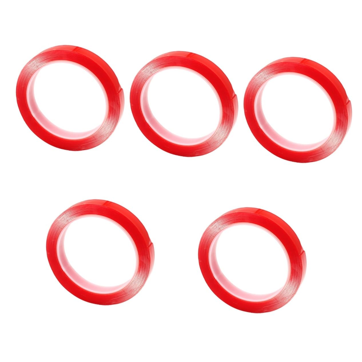 DOITOOL 5 Rollen Doppelseitiges Klebeband Stark und Langlebig ohne Rückstände Vielseitig Einsetzbar für Täglichen Gebrauch Einfach zu Handhaben Verwenden für Kreative Projekte