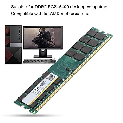 240 Pin PC Memory DDR2, 4GB 800MHz DDR2 Memory Module DDR2 Module Fast Data Transfer Memory Module for PC2-6400 Desktop Computer
