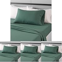 Vista 98 de Yaxa Basics - Juego de sábanas de microfibra ligeras súper suaves y libres de arrugas y transpirables de 3 piezas con bolsillos de 14 pulgadas