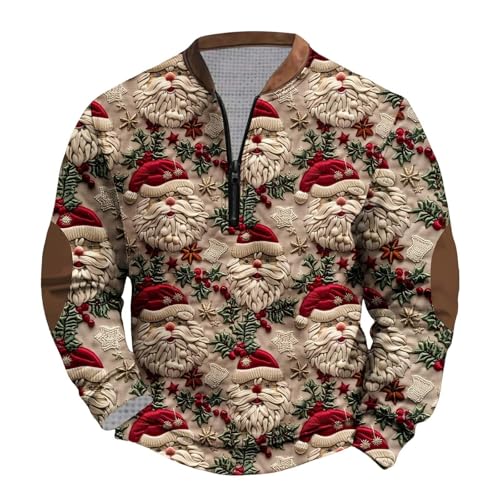 Sweat-shirt sans capuche de qualité supérieure avec col à demi-zip