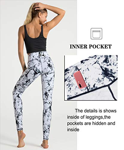 Dragon Fit High Waist Yoga Leggings with 3 Pockets,Tummy Control Workout Running 4 Way Stretch Yoga Pants