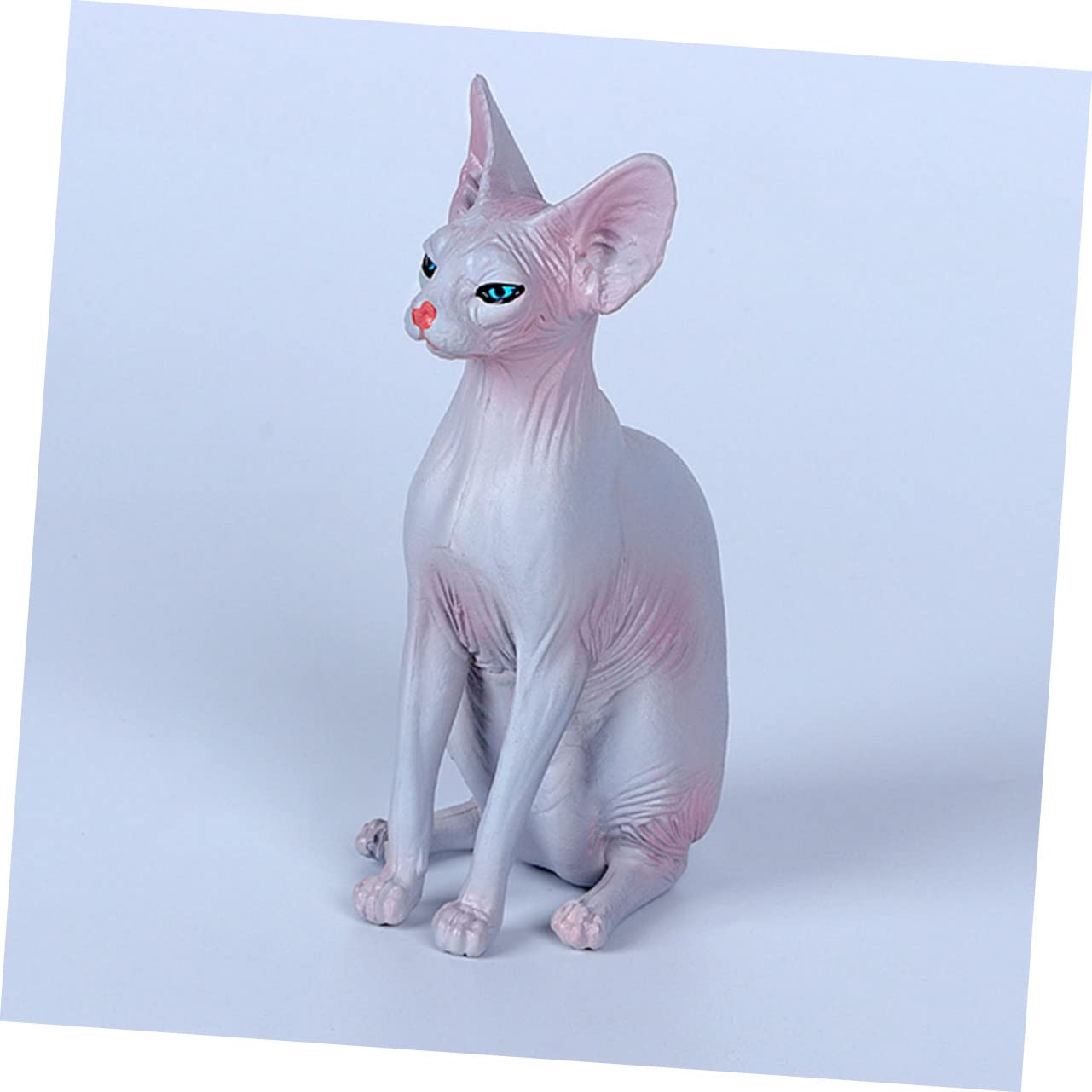 ABOOFAN 6piezas Estatua De Gato Sin Pelo Decorativa Conjunto De Figura De Gato Adorno para Interiores y Exteriores Decoración De Fiestas