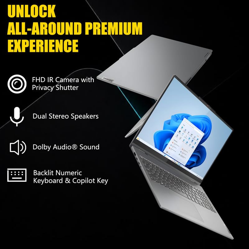 Image of Lenovo IdeaPad 5 2-in-1 Laptop Touchscreen, AMD Ryzen 7 8845HS, 16GB 2TB