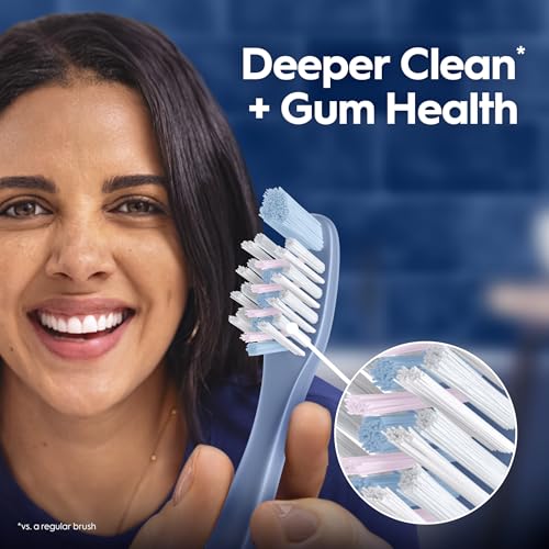 Image of Oral-B Toothbrush Pro-Health Plaque Eraser Manual Toothbrush, Reaches Deeper Between Teeth, Soft, 4 Count