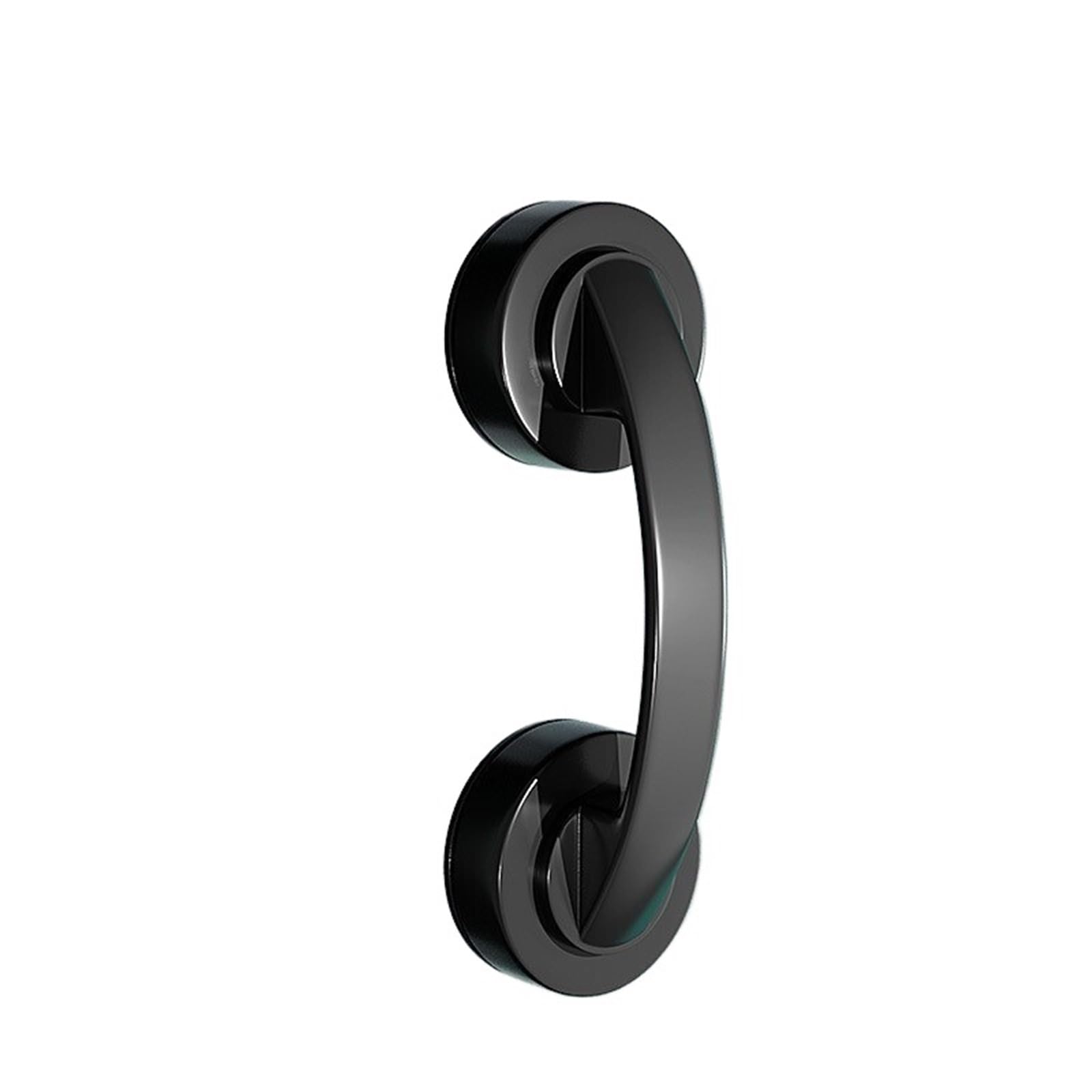 Fjixuo Black 2Pcs Suction Cup Glass Door Handle Damage Free Bathroom Sliding, For Cabinets, Wardrobes, Refrigerators For Bathrooms, Kitchens(Black)