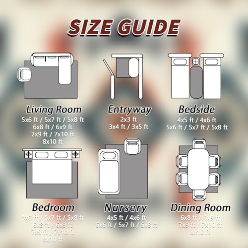 Tapete decorativo 3x4 pies flannel antideslizante miniatura 7