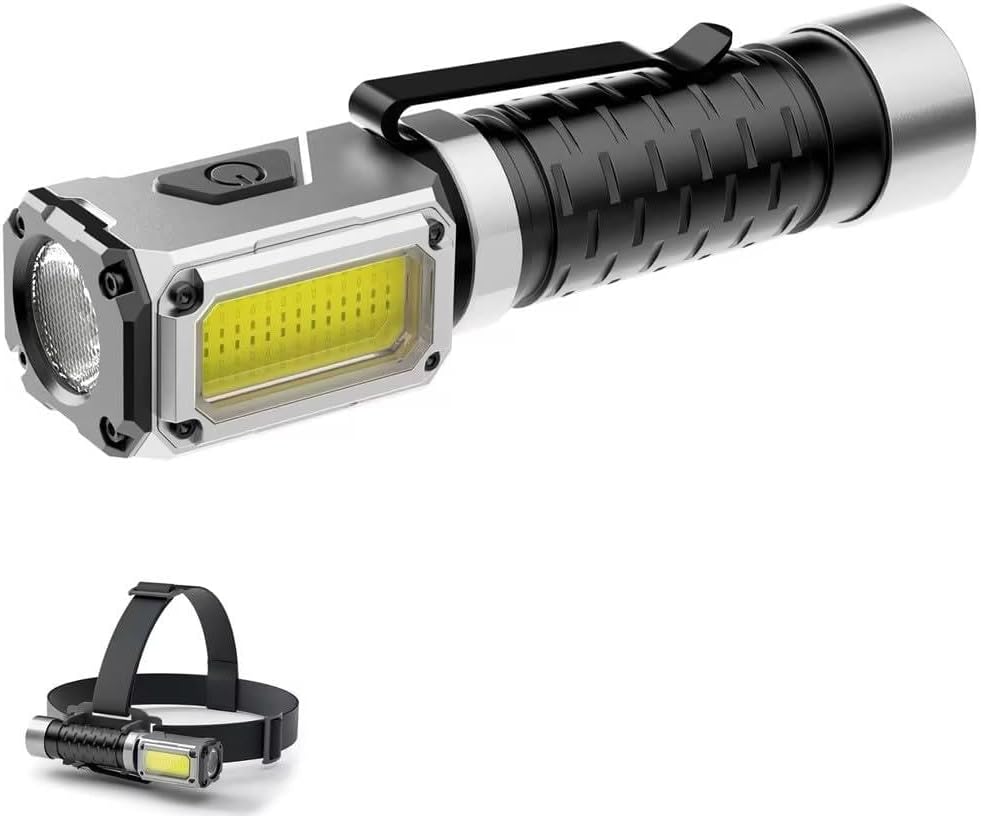 Anhay 2000 Lumens Rechargeable Flashlight & Headlamp 2-in-1