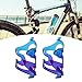 predolo 2 Pieces Bike Water Bottle Holder Bike Cup Holder Bracket Sturdy Easy to Install Lightweight for Road/Mountain Bikes, Blue and Purple