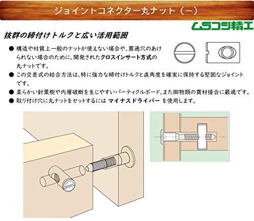 Amazon 鉄 ユニクロ ジョイントコネクター丸ナット Jrn ムラコシ製 ｍ６ ３０ 2個 ナット 産業 研究開発用品 通販