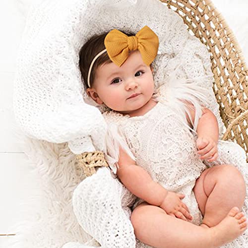 Prohouse 21 Pcs Big Bows Baby Nylon Headbands Hairbands Hair Bows Elastics For Baby Girls Newborn Infant Toddler Child Hair Accessories #TOP4