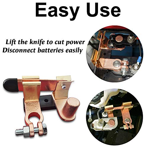 Cozyehoo GH01 Top Post Knife Blade Master Switch, 12V 24V Battery Disconnect Switch thumb #1