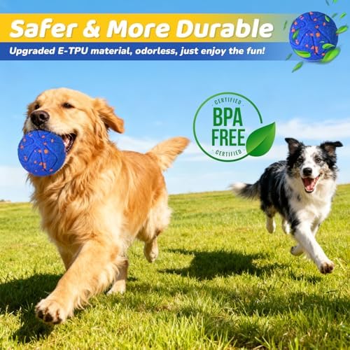 Interactive Dog Ball for Large Dogs — top-down angle highlighting key features