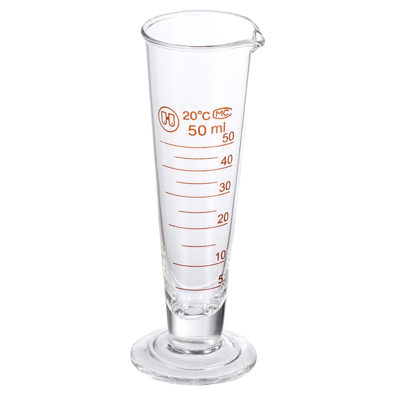 Liquide de mesure verre distributeur conique épais pour expérience de chimie