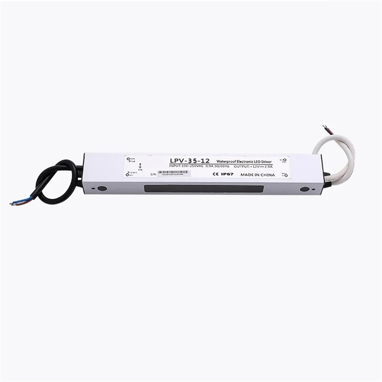 BRODEFUP LED Driver 2.9A/1.45A 35W 12V 24V LED Power Supply Unit 170~264VAC Lighting Transformers For LED Lights DIY(12V 2.9A)