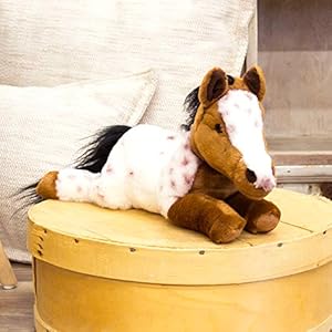 DEMDACO Laying Large Appaloosa Horse Spotted Children's Plush Stuffed Animal DEMDACO Laying Large Appaloosa Horse Spotted Childrens Plush Stuffed Animal