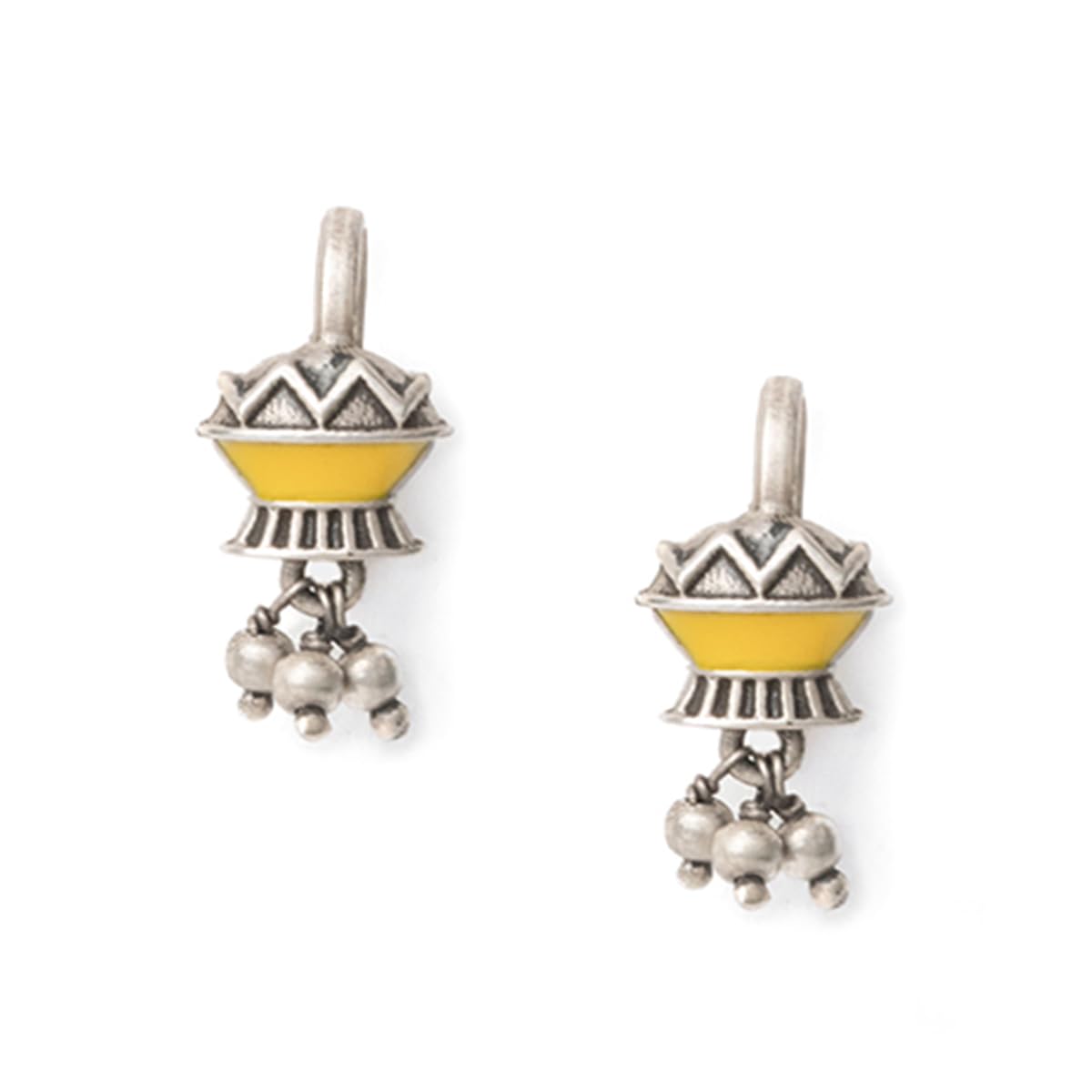 shaya by CaratLane 925 Silver Kolshi Ear Clips in Oxidised Gifts for Womens & Girls-picture-43