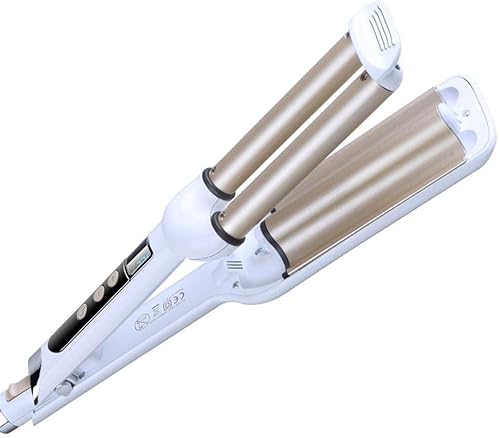 Plancha rizadora de pelo de 3 barriles rizadora de cerámica para cabello medio y largo, rizador, rizador, herramientas de peinado