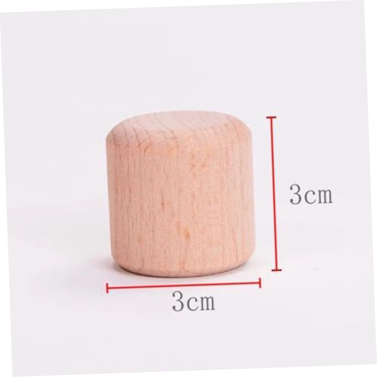 VANZACK 20Pcs Beech Cylinder Blocks Geometric Building for Smooth and Sturdy Design for DIY Projects and Educational Play