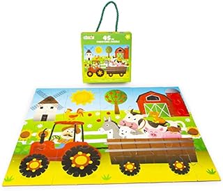 abeec Farmyard Puzzle 45 pc - Jigsaw Puzzles For Kids - Farmyard Toys - Farm Toys - Boys Party Bag Fillers - Kids Puzzles Age 5-8 - Puzzles For 5 Year Olds