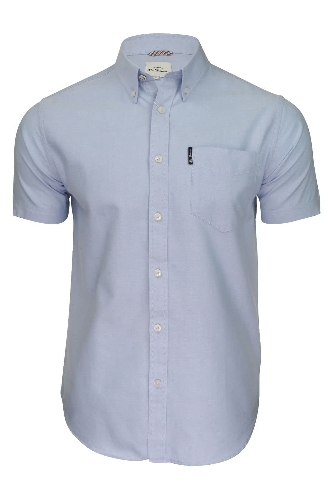Ben Sherman Mens Short Sleeve Button Down Collar Oxford Shirt 48580 - Blue