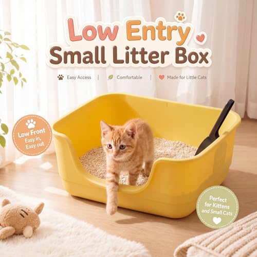 Bokon 2 cajas de arena para gatos pequeñas con pala miniatura 2