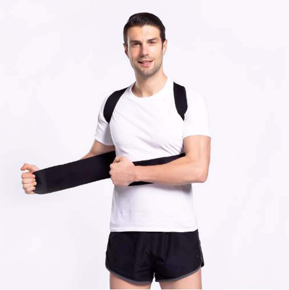 Bene Correttore Posturale - Fascia Posturale Spalle e Schiena per Donna e Uomo, Regolabile Traspirante Tutore Posturale Spalle Busto Supporto Unisex, Black, S