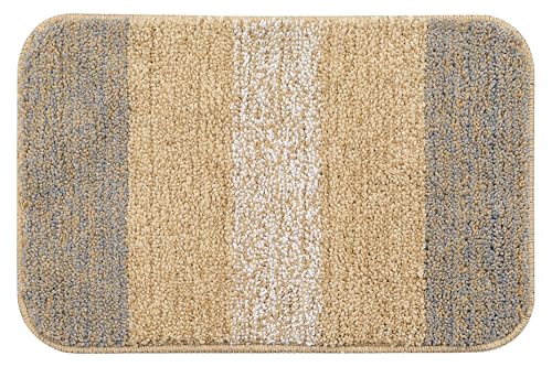 Image of Saral Home Soft Microfiber Anti-Skid Bath Mat Pack of 2 (Taupe, 35X50 cm)