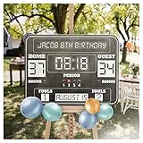 Basketball Birthday Party Banner, Basketball Scoreboard, Birthday Party Poster, Personalized Basketb