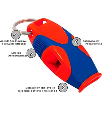 Apito Fox 40 Sharx Blister Lacrado 120 Decibéis (Vermelho)