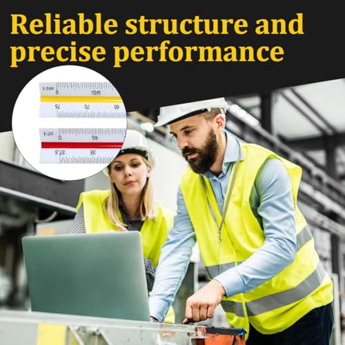 Dreikantmaßstab, 2 Stück, 30 cm Maßstab Lineal, Architektonisches Lineal Dreikantmaßstab Maßstab Kunststoff Metrische Skalen, 1:20/25/50/75/100/125/200/250/300/400/500