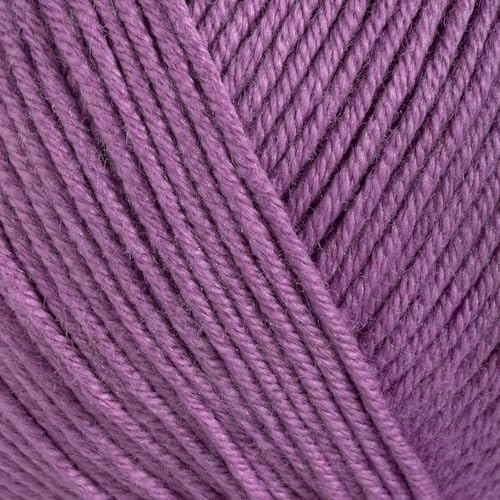 Image of Baby Cotton Blend Yarn - Soft Sport Weight Yarn for Crochet & Amigurumi - 50g /180yds - 60% Cotton 40% Acrylic - Ideal for Baby & Knitting Proj.(Dark Lilac, 1 Ball)