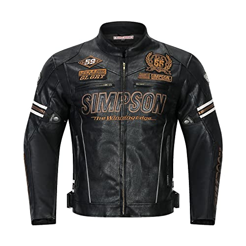 QIYUAN バイクジャケット ライダース L ゴールド