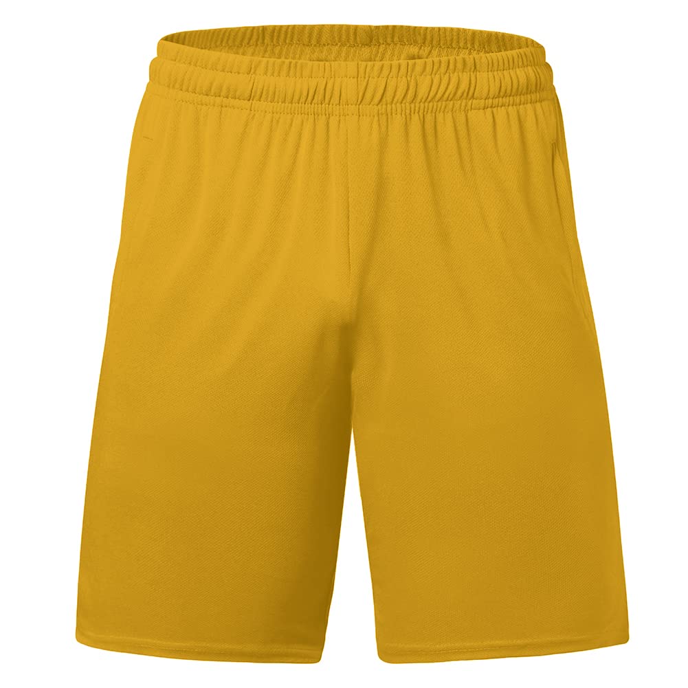 Men's Basketball Shorts Athletic Lightweight Dry-Fit Training Workout Shorts Zipper Pockets（Regular&Big and Tall）