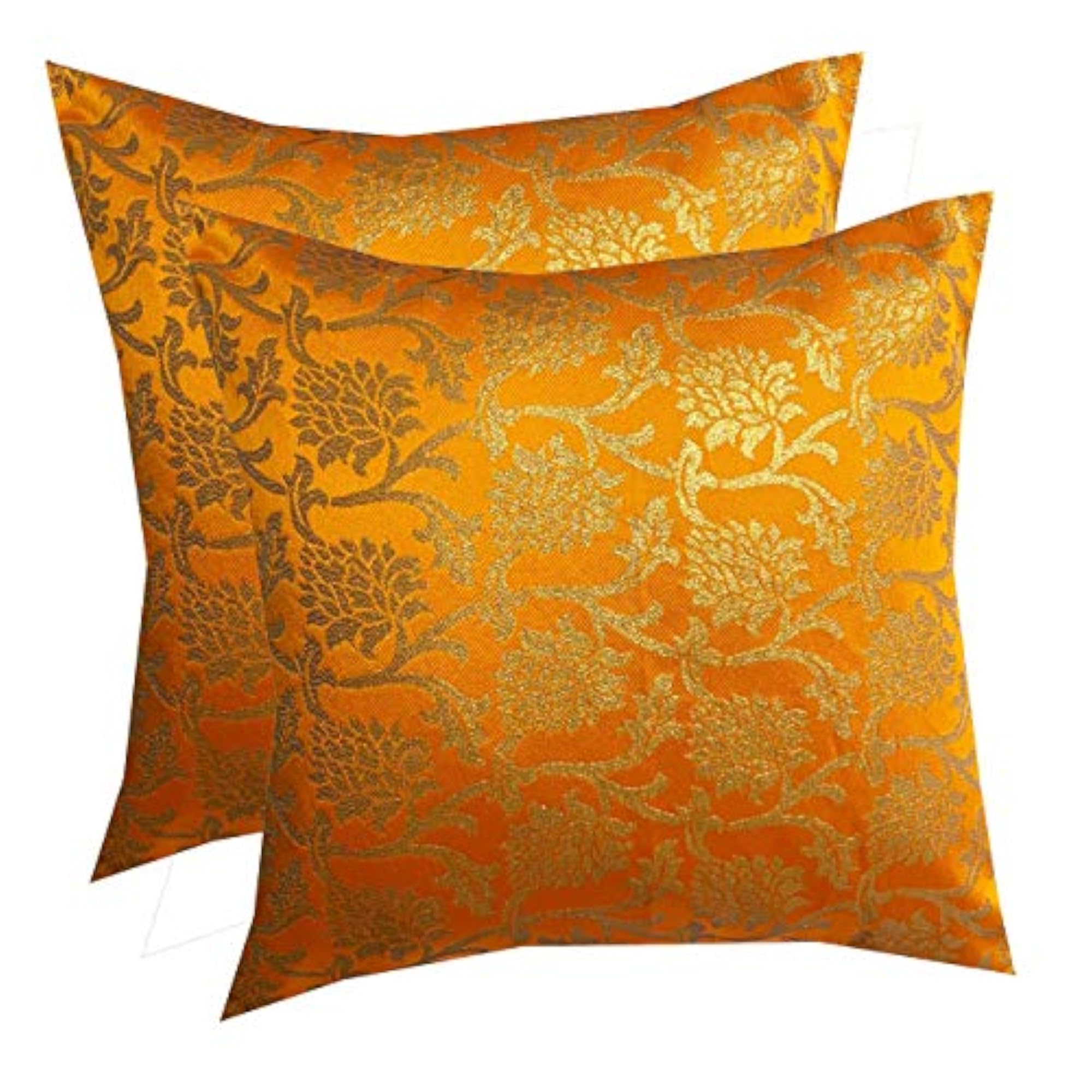 Pinkparrot Silk Multi Colour Cushion Cover Set of 2