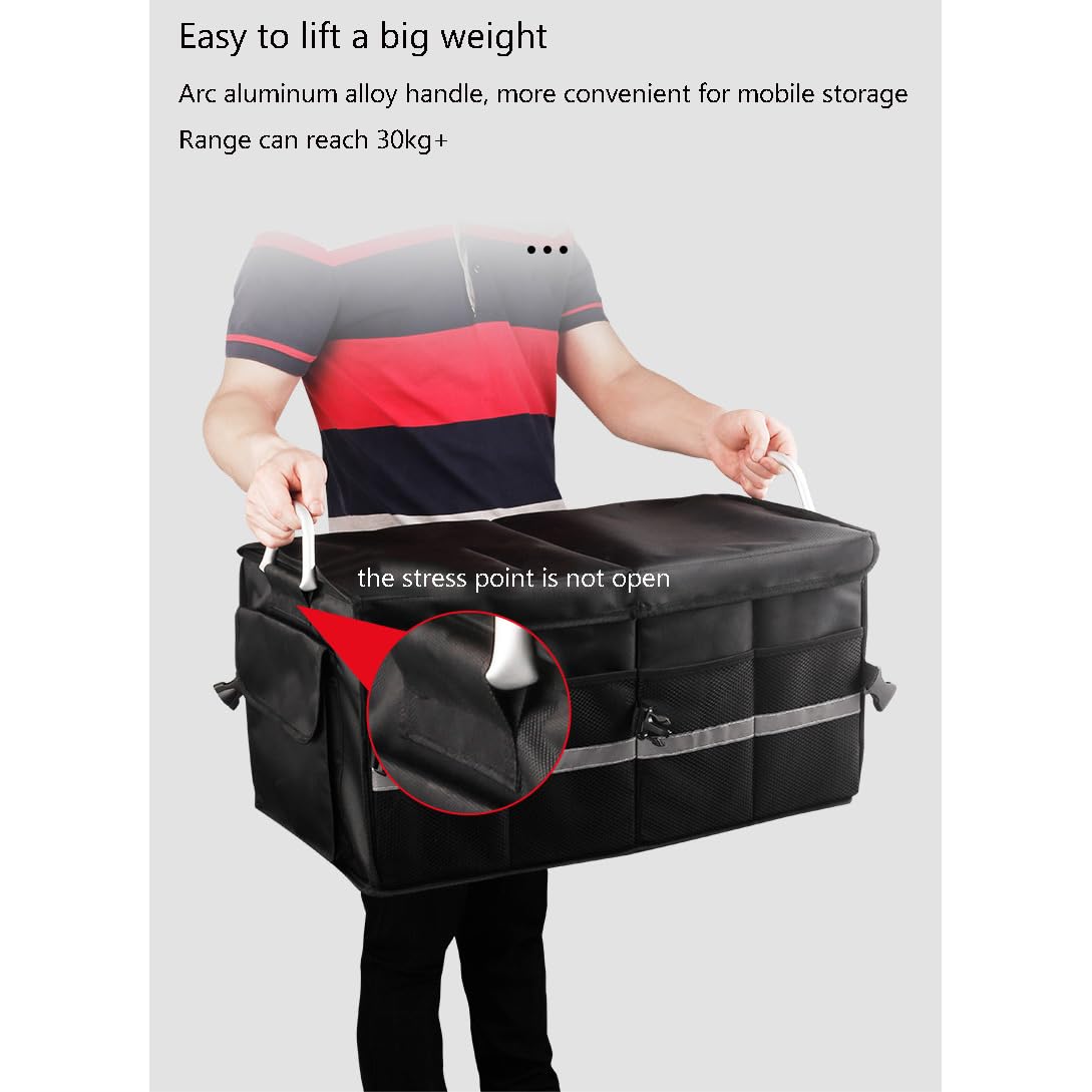 Bolsa Almacenamiento Campamento,Contenedores Cajas Almacenamiento PortáTiles,Herramienta Transporte Plegable Tote Bag Box Almacenamiento Campocing Organizador,Gris
