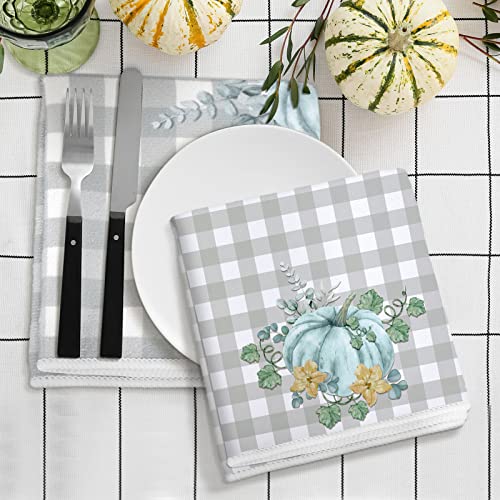 Bencailor ZY-BENCAILOR-2240 4 Pcs Fall Kitchen Towels Thanksgiving Dish Towel Hello Pumpkin Hand Towels Absorbent Harvest Tea Towels Autumn Dishcloth thumb #1