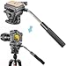 Neewer Video Camera Tripod Fluid Drag Pan Head with 1/4 inch Quick Shoe Plate for Canon Nikon Sony DSLR Cameras Camcorder Shooting Filming，Load up to 8.8 pounds/4 kilograms