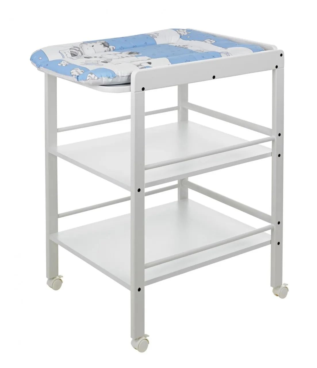 Geuther Wickelregal Clarissa 56 cm Wickeltisch 4 Feststellrollen massivem Buchenholz