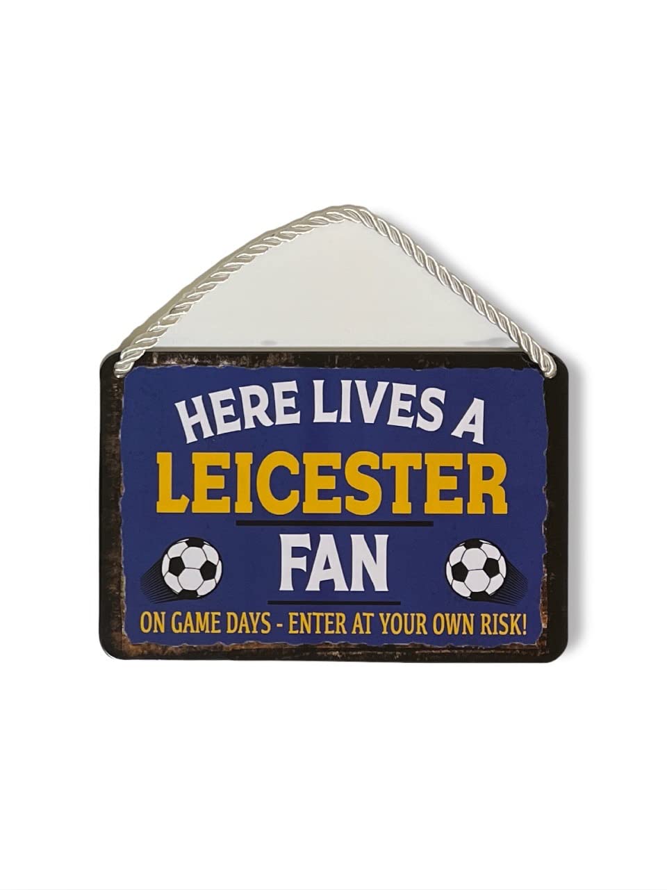 Retrostar Color May Metal Tin Sign - Leicester Football Soccer Sports - Wall Plaque Retro Vintage 18X12 Cm Decorative Sign - For Bar Pub Dining Room Kitchen Bedroom Office Garage - Funny Stylish Gift Small