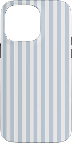 Miniatura 21 de Funda con patrón geométrico a rayas blancas y azul claro para iPhone 16