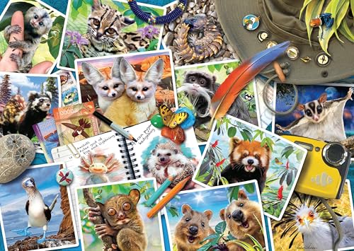 Wonder Forge Traveler's Animal Journal 1000 Piece Jigsaw Puzzle for Adults