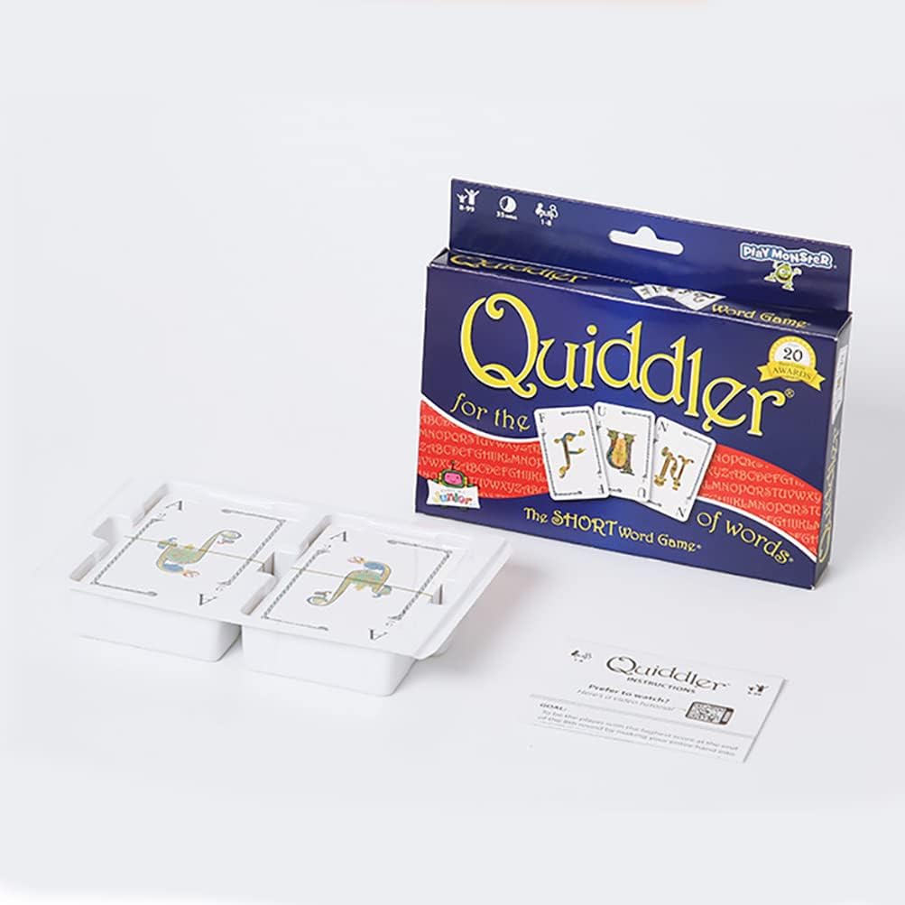 Quiddler Word Game & Five Crowns Card Game,Make Short Words with Cards
