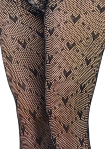 Image of ToBeInStyle Women's Valentine Day Themed Opaque Sheer Pantyhose w /Heart Love